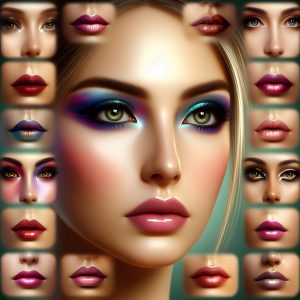 Fragmented Identity of Cybernetic Vision, Make-Up Woman-1