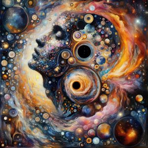 Galaxy Art - An Abstract Exploration of the Cosmic Eye, GUSTAV KLIMT-6