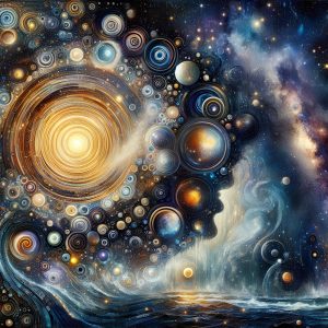 Galaxy Art - An Abstract Exploration of the Cosmic Eye, GUSTAV KLIMT-9