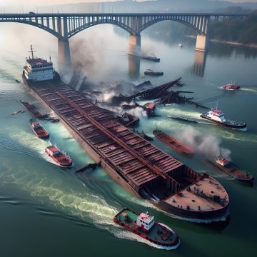 Cargo Ship Collided Bridge-1