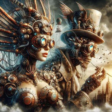 fantasy surreal steampunk cyborgs-2