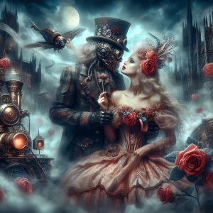 fantasy surreal steampunk lovers-1